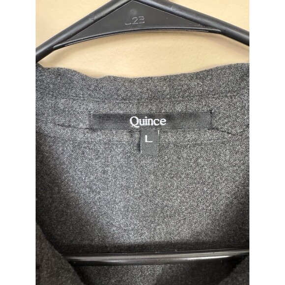 Quince Men’s Gray Button Up Sweater Shirt Size Large - Picture 2 of 7